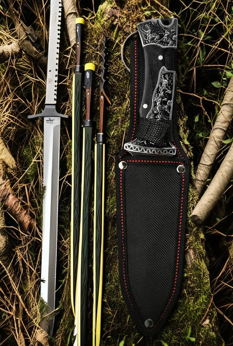 Couteau Droit Extérieur Survie Tranchant