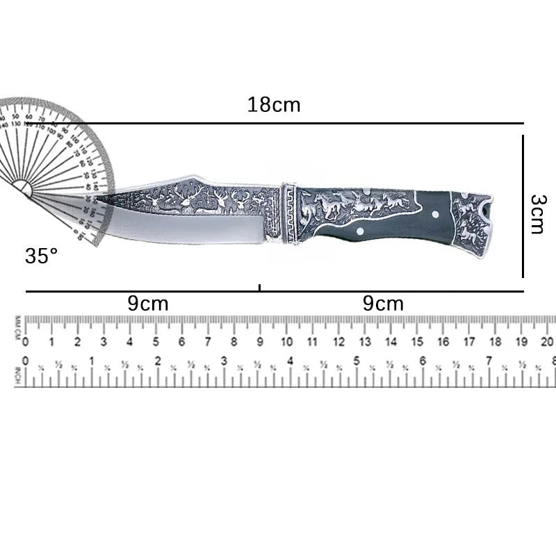 Couteau Droit Extérieur Survie Tranchant
