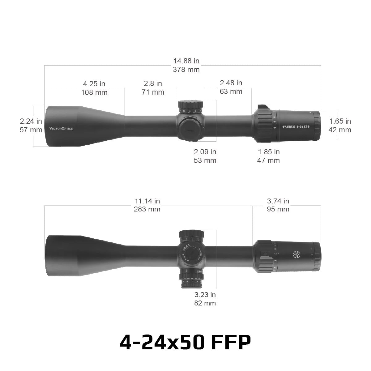 Lunette de Tir Vector Optics Taurus FFP 3-18x50 / 4-24x50 / 5-30x56