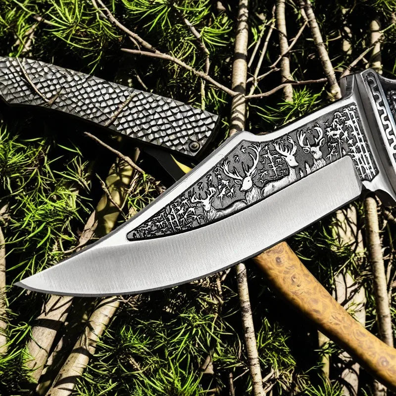 Couteau Droit Extérieur Survie Tranchant