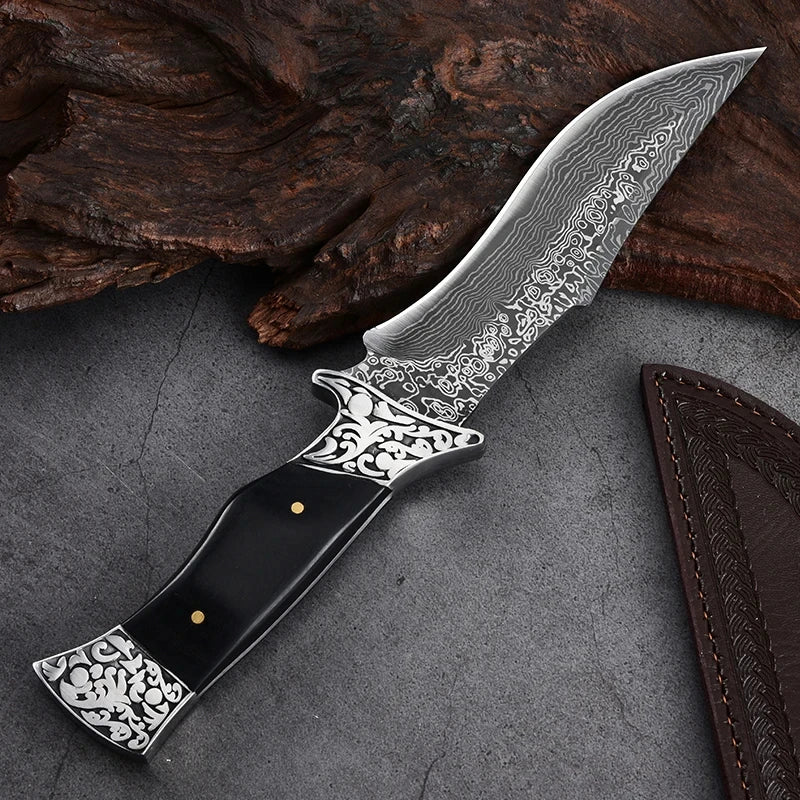 Couteau de Terrain Droit Portable Affûté