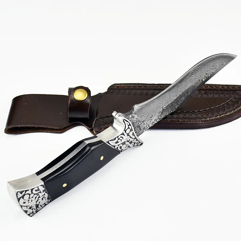 Couteau de Terrain Droit Portable Affûté