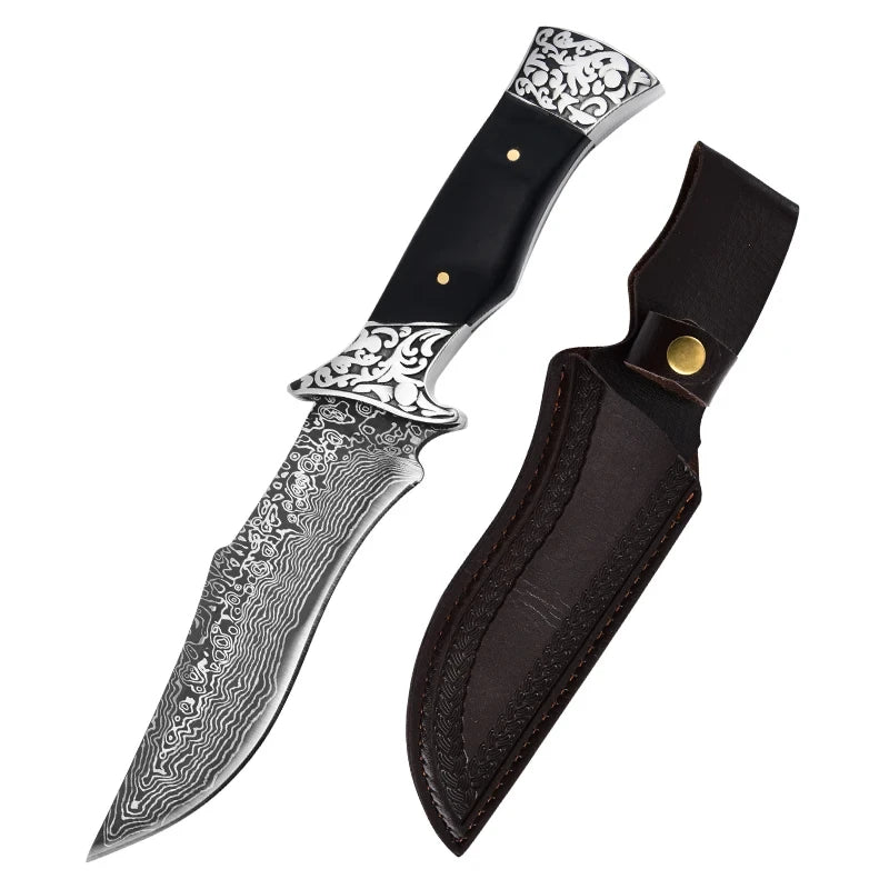Couteau de Terrain Droit Portable Affûté