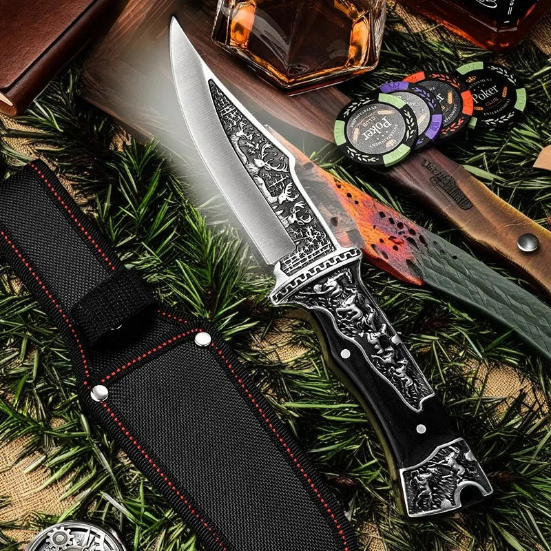 Couteau Droit Extérieur Survie Tranchant