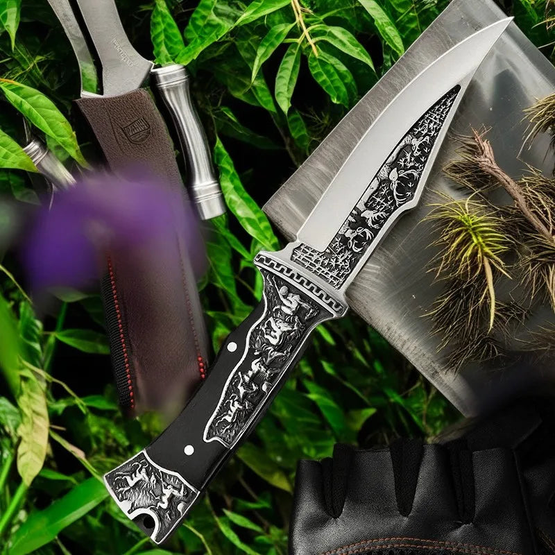 Couteau Droit Extérieur Survie Tranchant