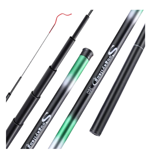 Long and lightweight telescopic fishing rod 