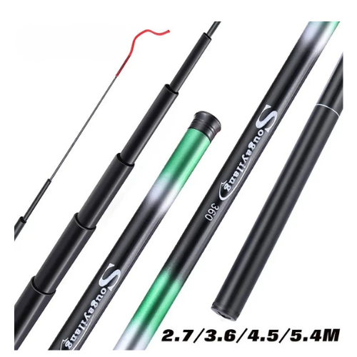 Long and lightweight telescopic fishing rod 