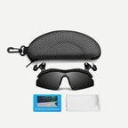 Lunettes de soleil polarisées clip-on pour casquette