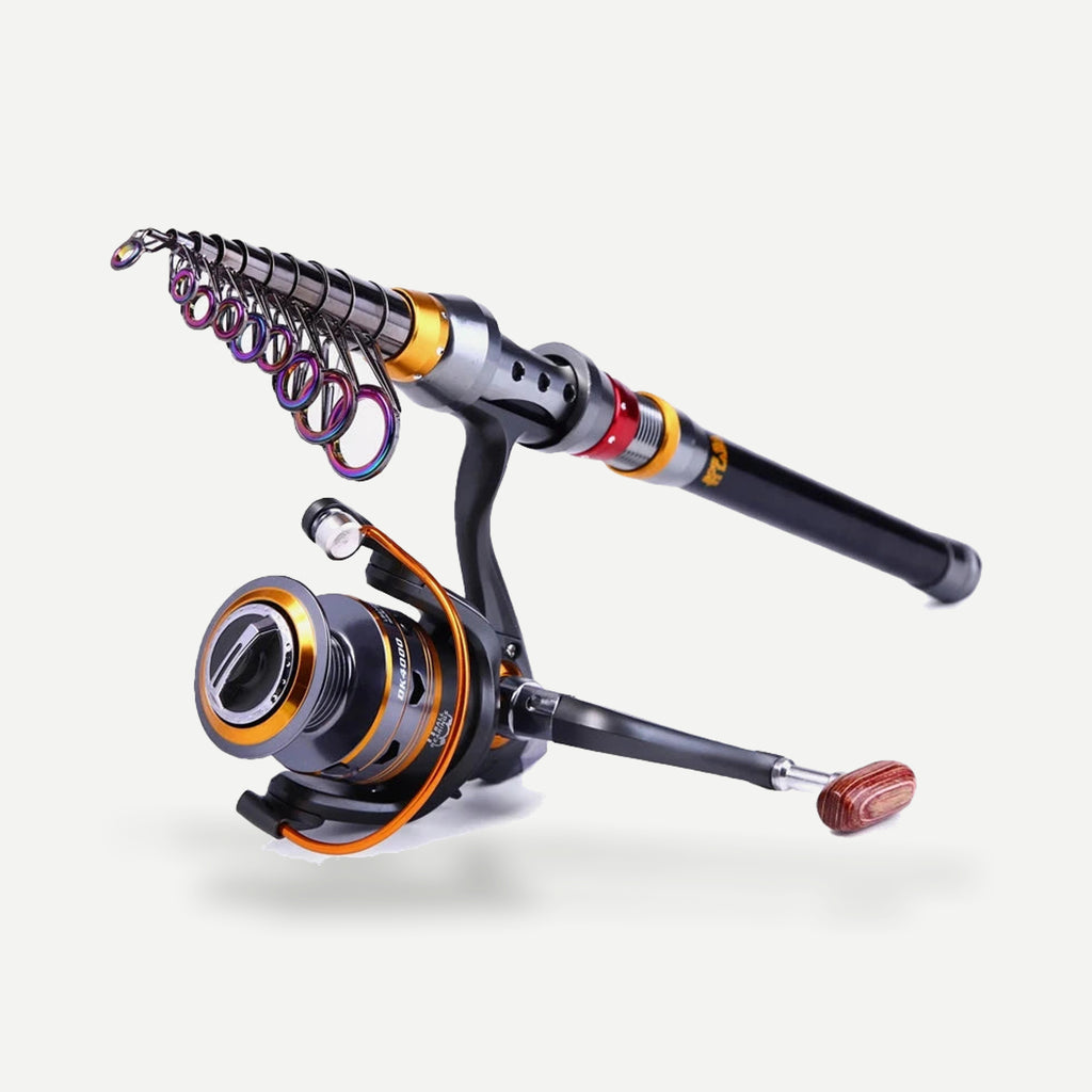 Combo canne télescopique 1,8 m + moulinet spinning 1000 – Sougayilang – Canne 1,8 m + moulinet 1000