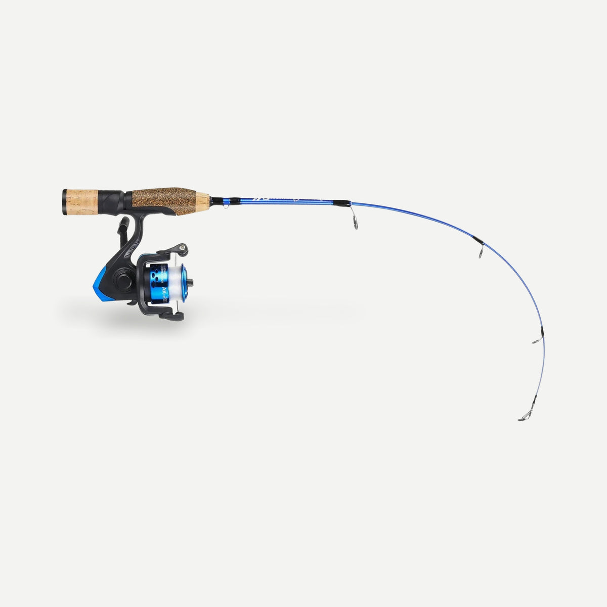 Ensemble canne à glace + moulinet Sougayilang – 63, 66 ou 68 cm – 66 cm bleu