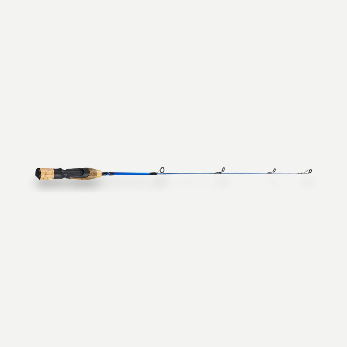Canne à glace ultralégère manche bois – 63, 66 ou 68 cm – Sougayilang – 66 cm bleu