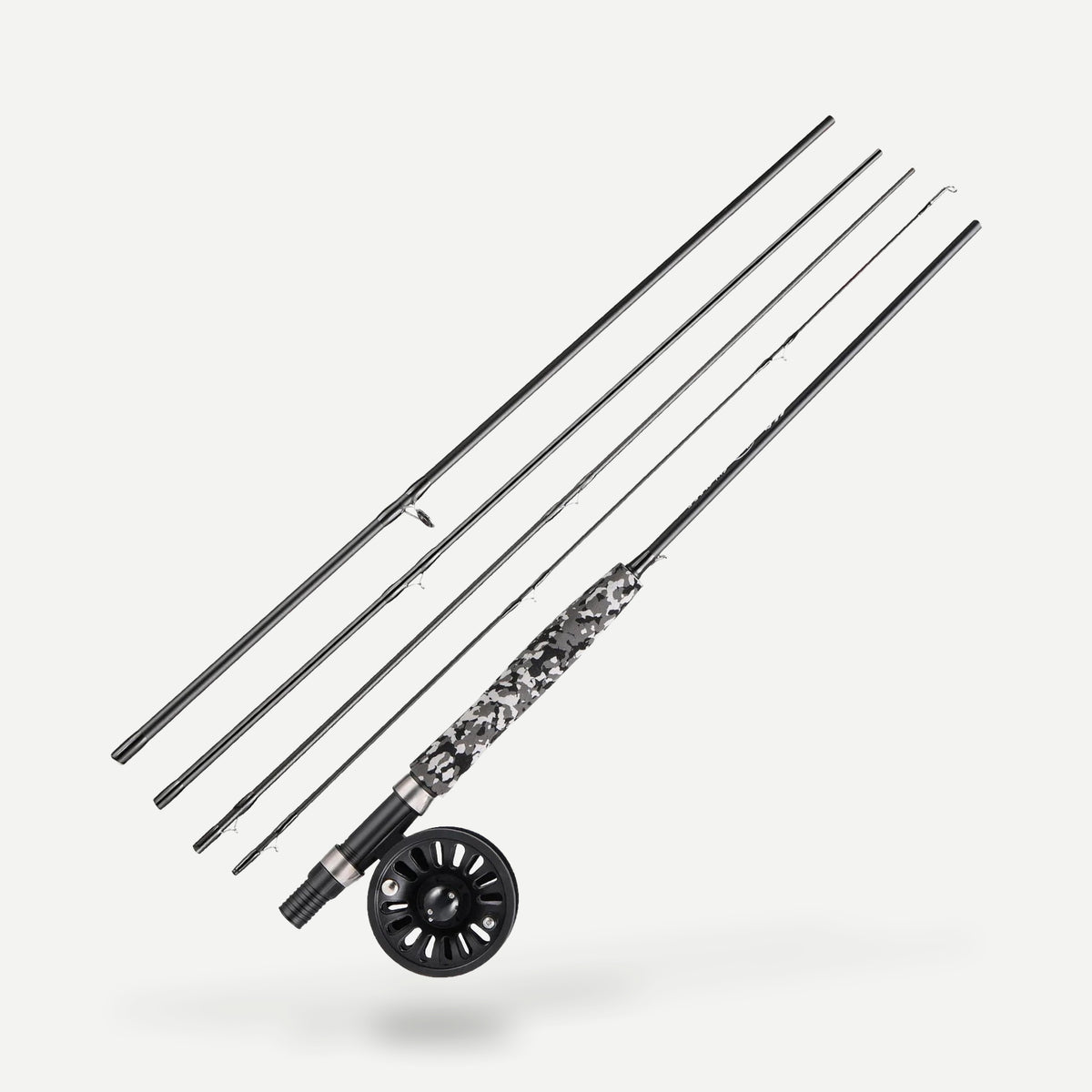 Ensemble canne à mouche carbone 9 pi soie 5 + moulinet – Sougayilang – Noir