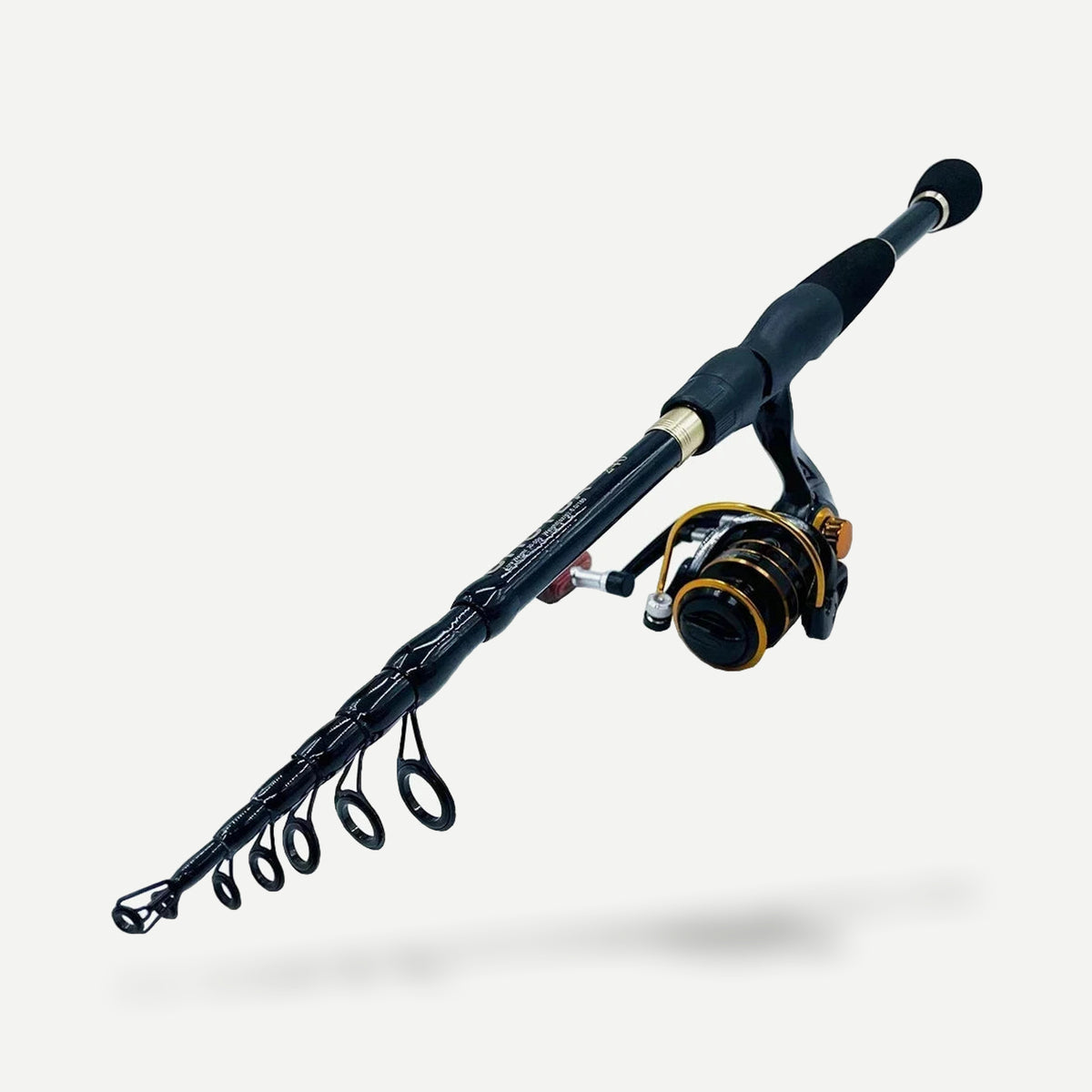 Combo canne télescopique carbone + moulinet spinning DC – 1,8 à 2,4 m