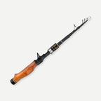 Canne télescopique carbone poignée pistolet bois – 1,8 à 2,4 m