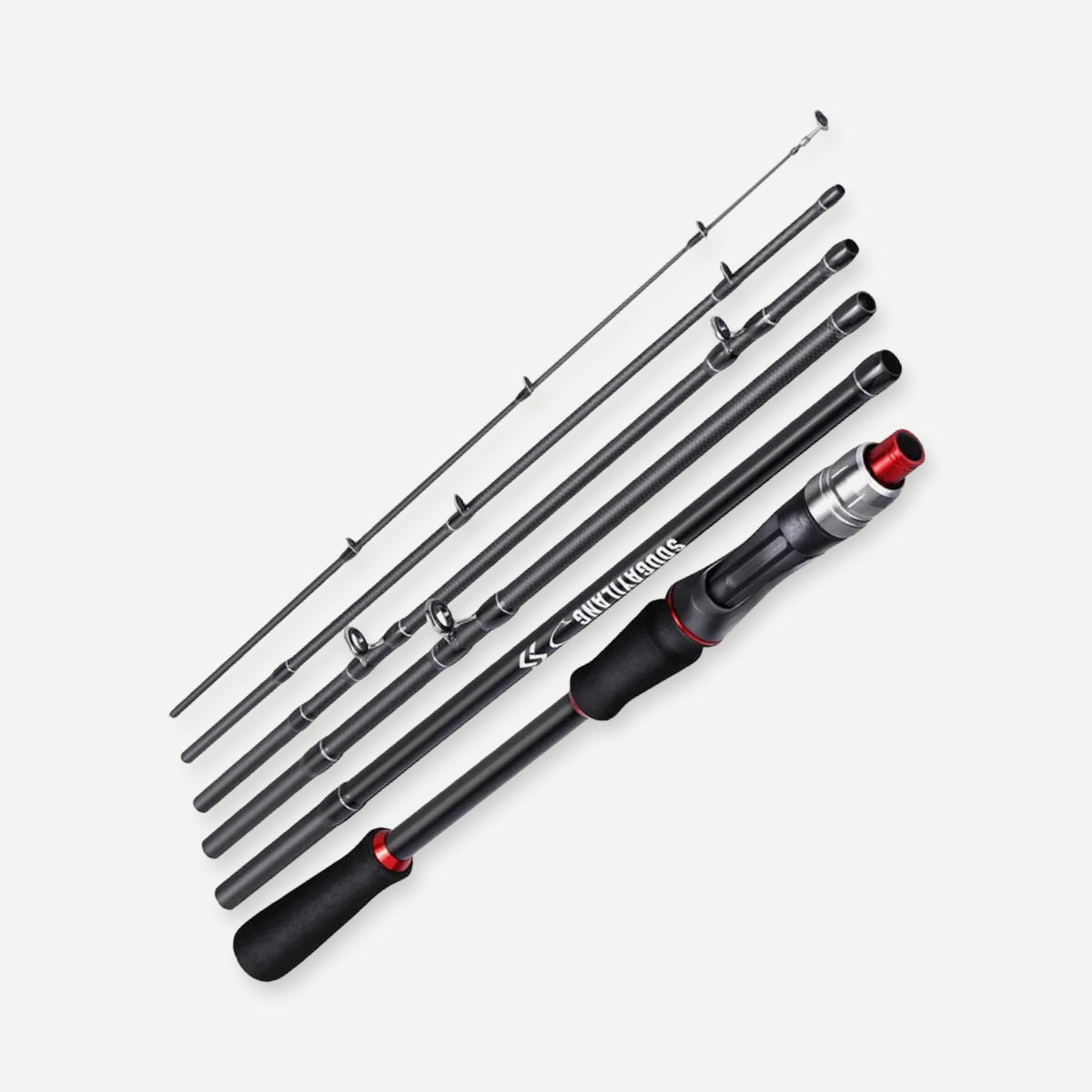 Canne à leurre voyage carbone 1,8 m spinning ou 2,1 m casting/spinning – Sougayilang – 2,1 m spinning