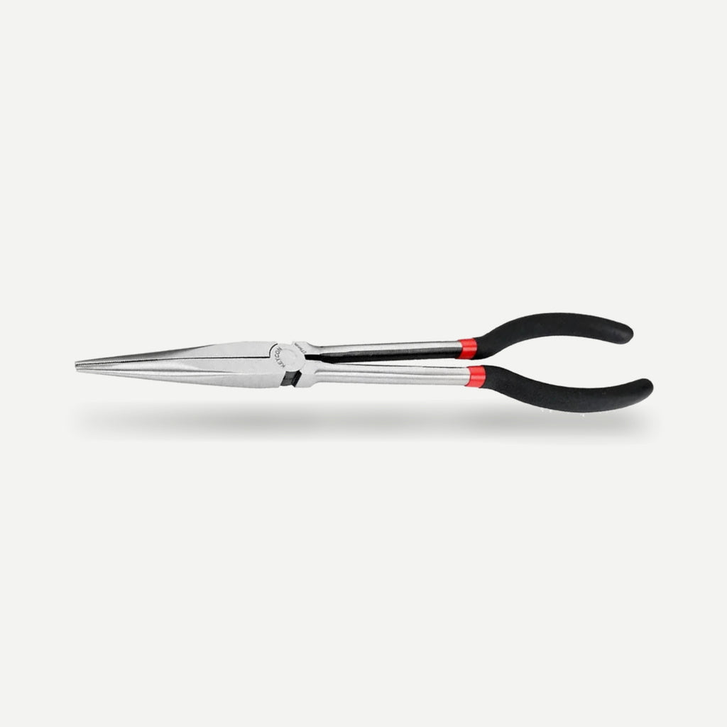 Pince à bec long acier carbone – manche antidérapant – Acier carbone