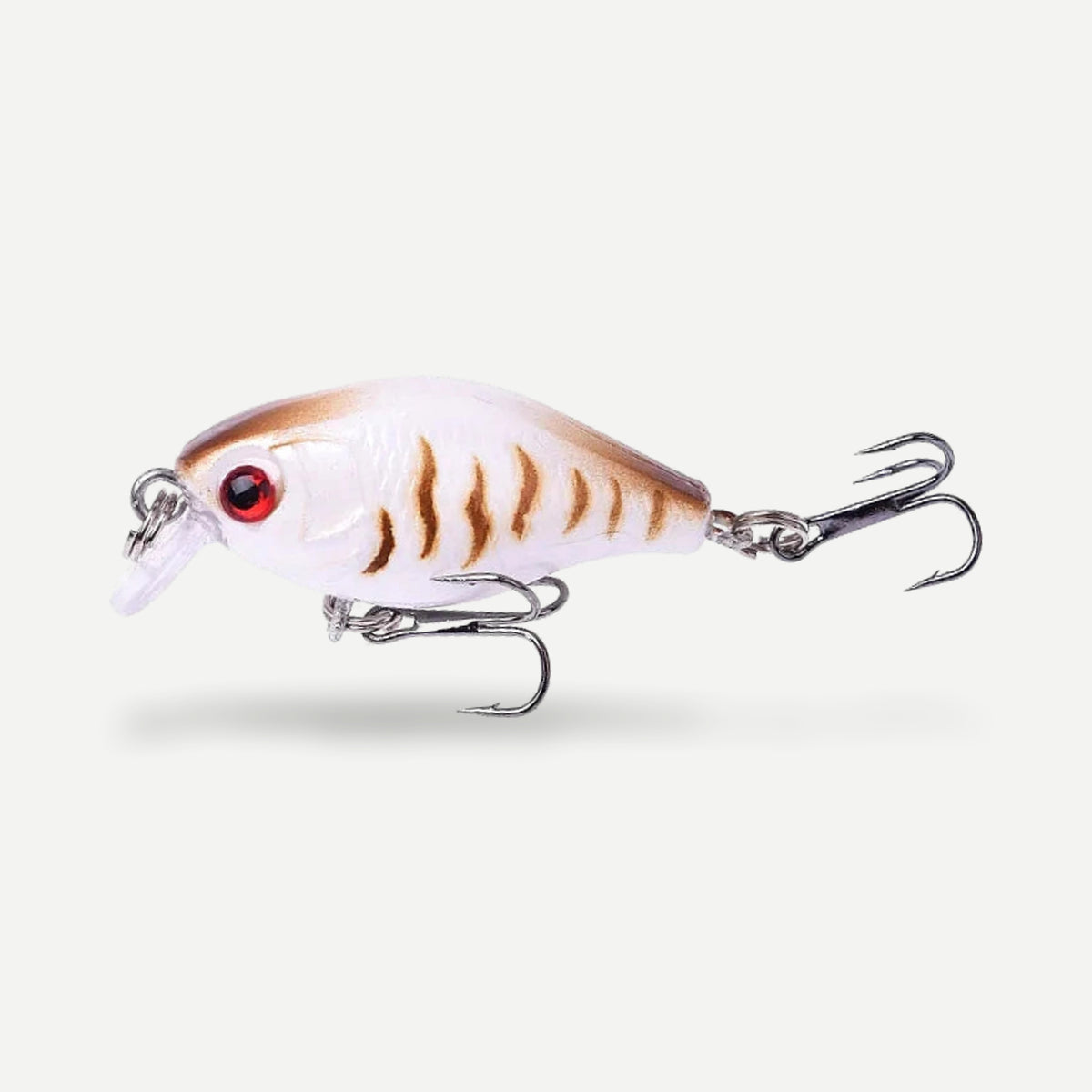 Mini crankbait méné 4,5 cm, 4 g – flottant – Blanc orange tigré