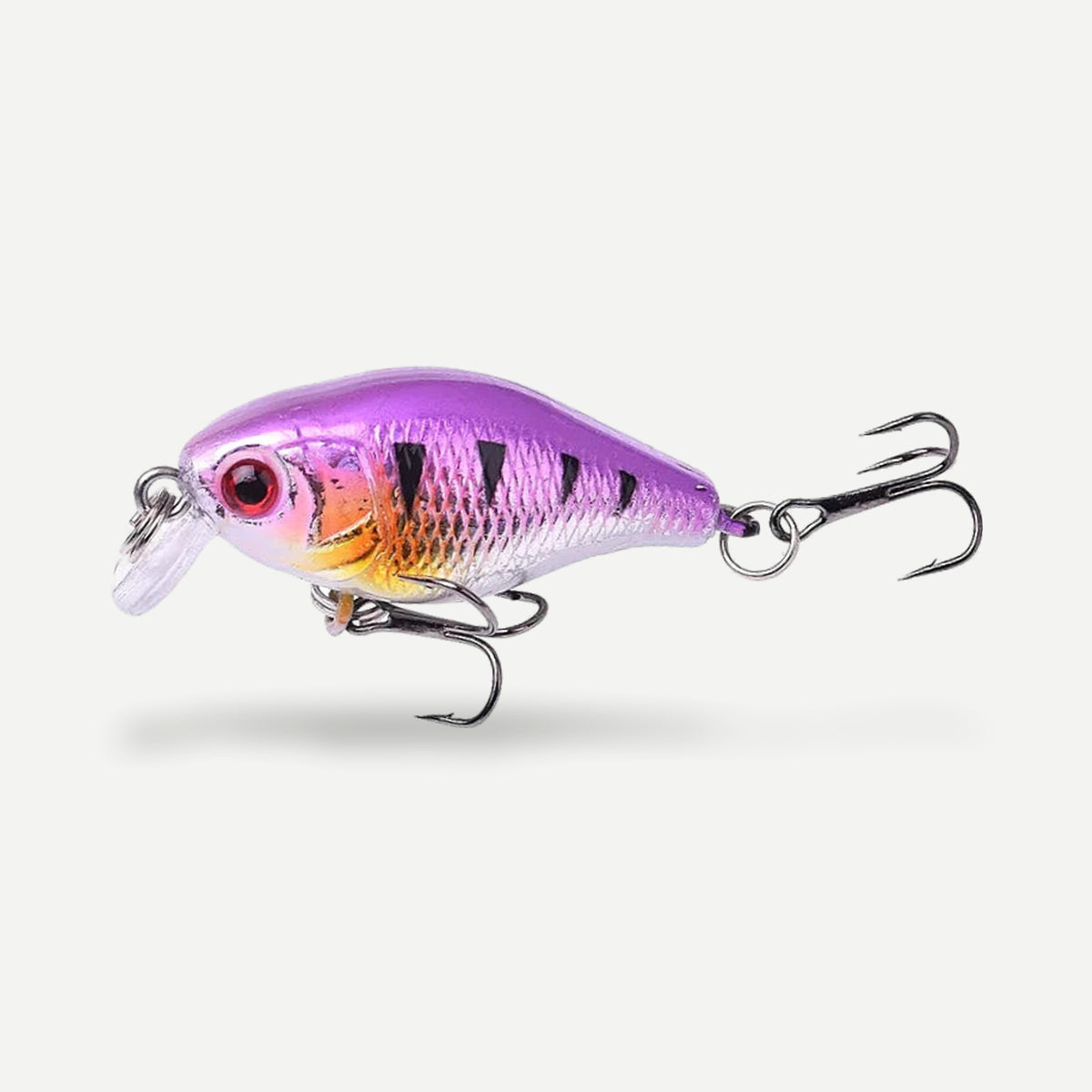 Mini crankbait méné 4,5 cm, 4 g – flottant – Violet chartreuse