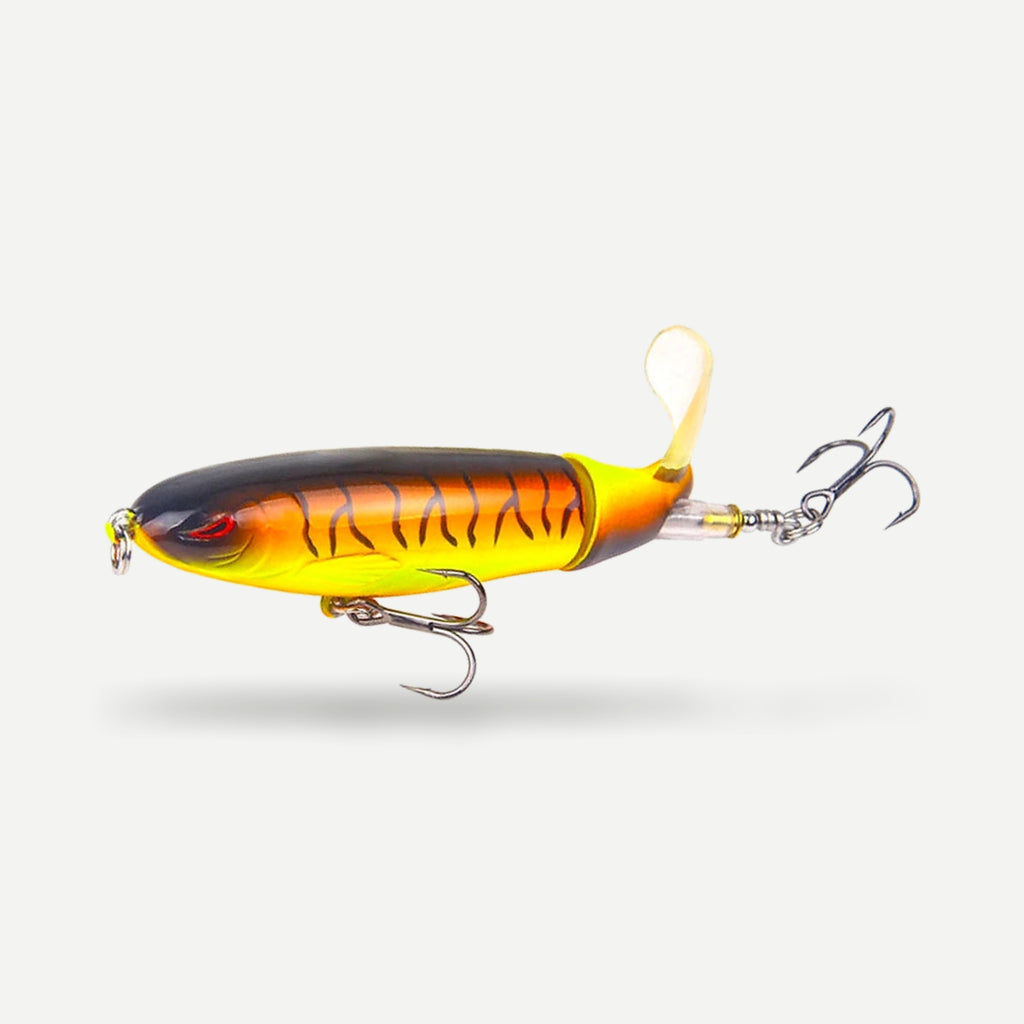 Plopper de surface rotatif 10 à 14 cm – Orange tigré