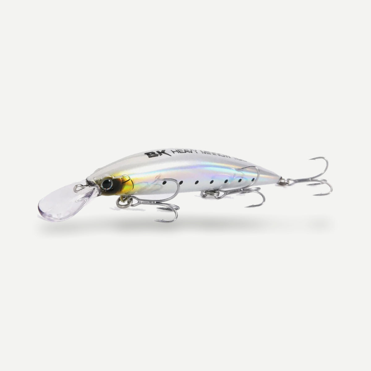 Leurre FSTK Heavy Minnow coulant 9 cm, 28 g – eau salée – Argent perle