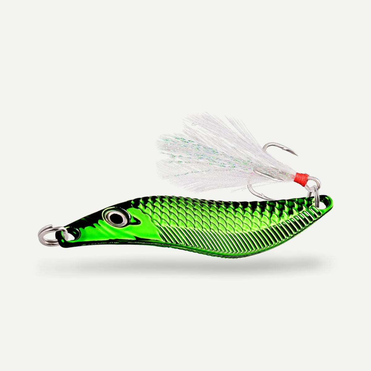 Cuillère VIB à plume AORACE 15 g, 6,6 cm – argent, or ou vert – Vert