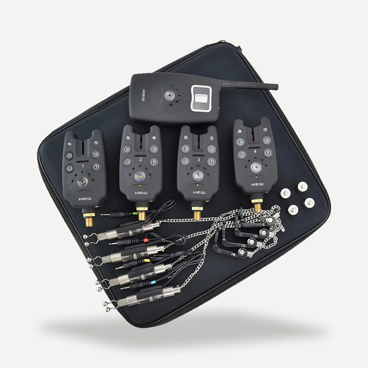 Ensemble détecteurs de touche sans fil – 4 alarmes, récepteur et 4 balanciers