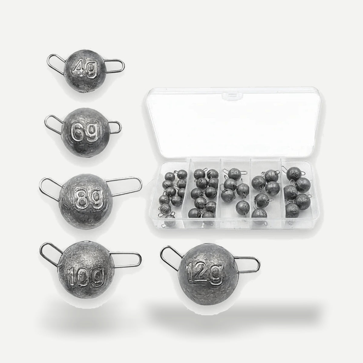 Plombs Cheburashka Redpesca – boîte de 35, 40 ou 50 – 35 pièces (4 à 12 g)