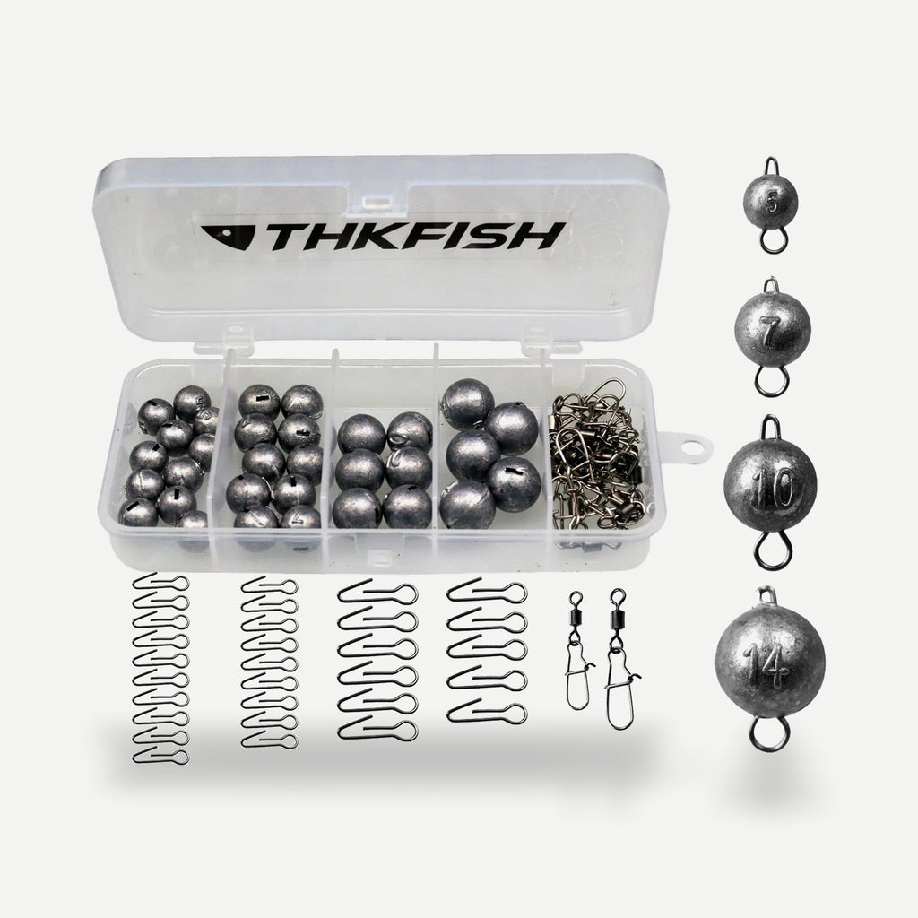 Kit de plombs THKFISH 5 à 20 g – 46 ou 66 pièces