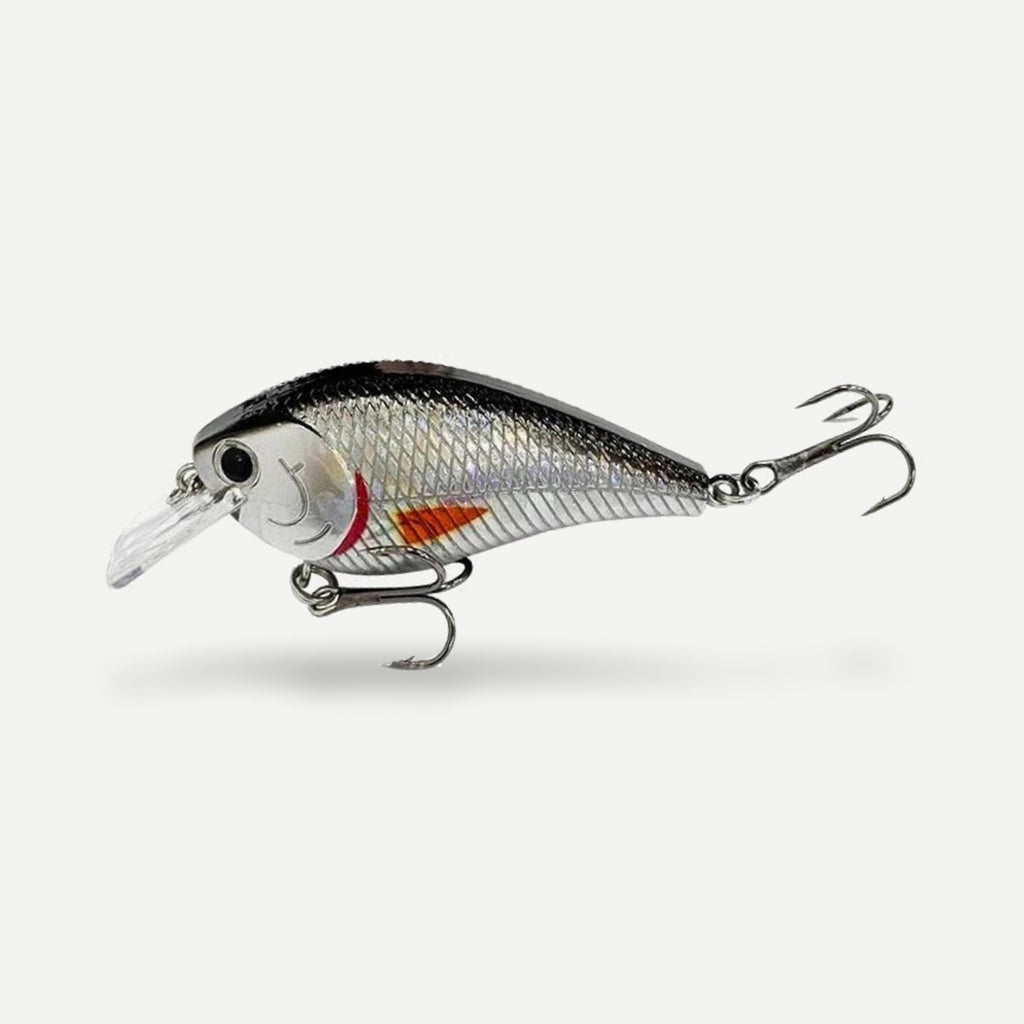 Crankbait squarebill sonore 6 cm, 9,4 g – Vairon Argenté Naturel