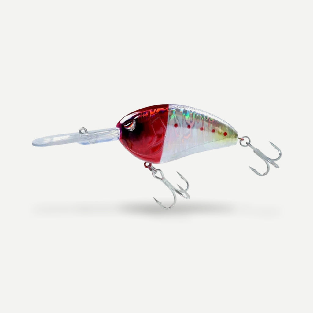 Crankbait grande bavette plongée 7 cm, 28,7 g – Tête Rouge Nacré