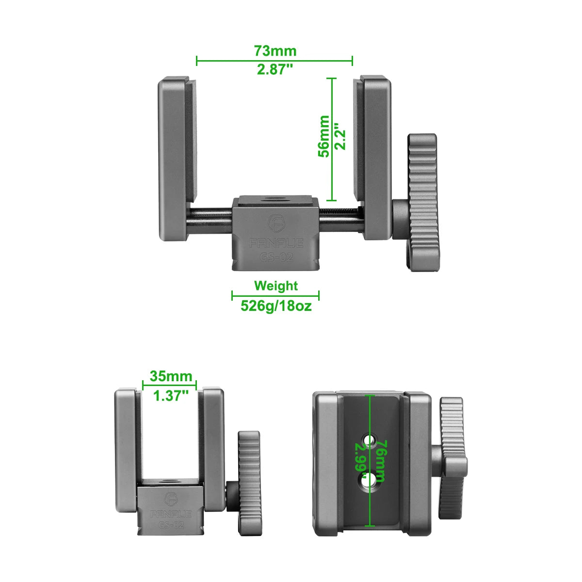 FANAUE Aluminum Saddle Mount clamp Tripod Mount Adapter for Hunting Shooting Outdoors compatible with Arca Swiss