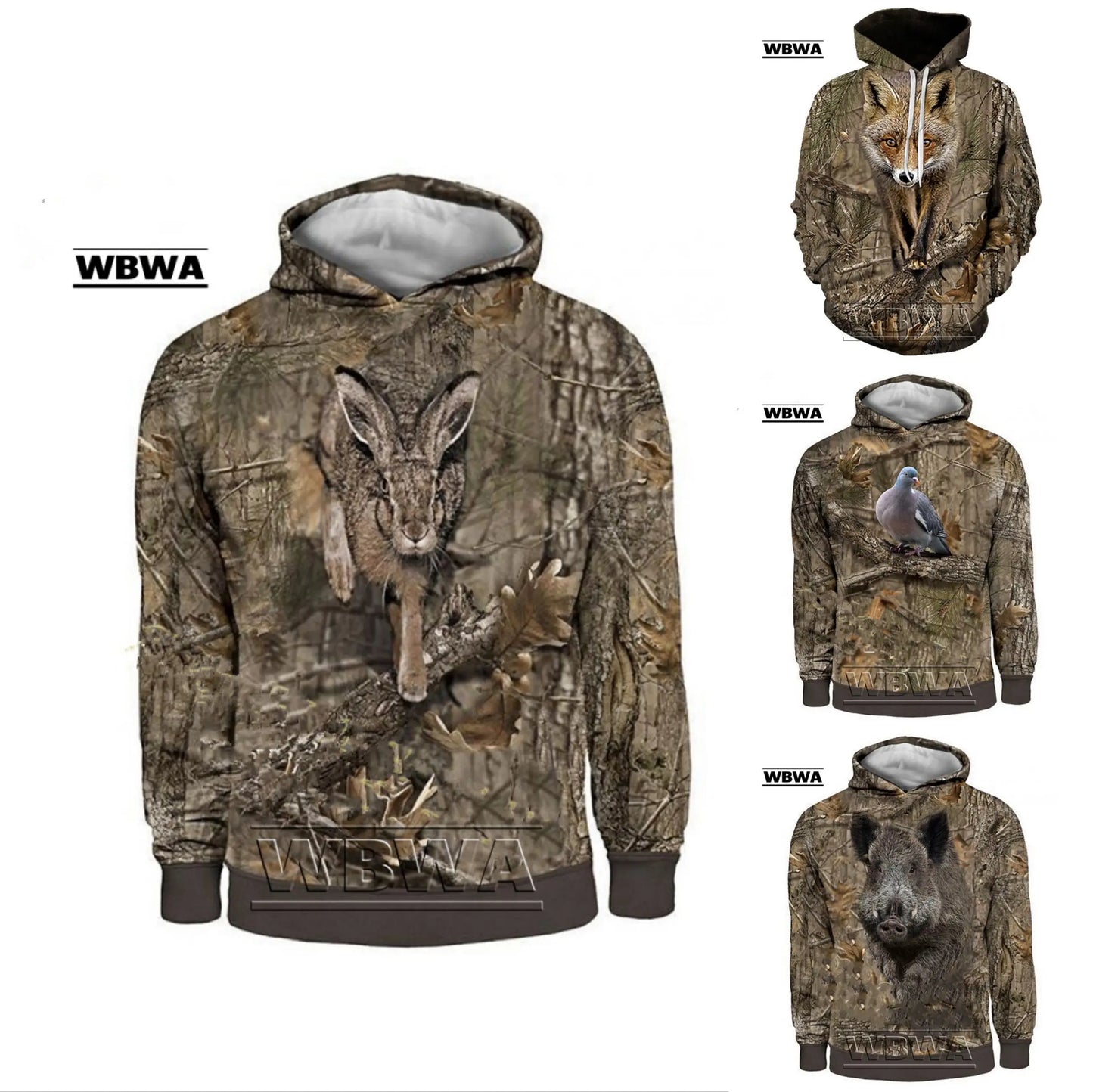 Hoodie Camo Animaux