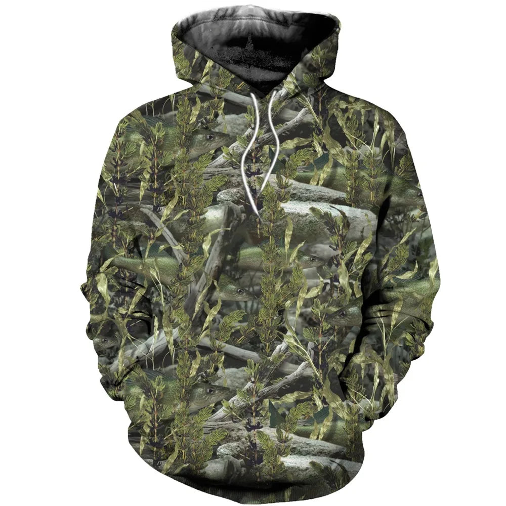 Hoodie Feuilles Camo 3D