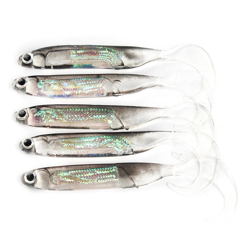 Leurres souples truite/perche 7 cm pratiques
