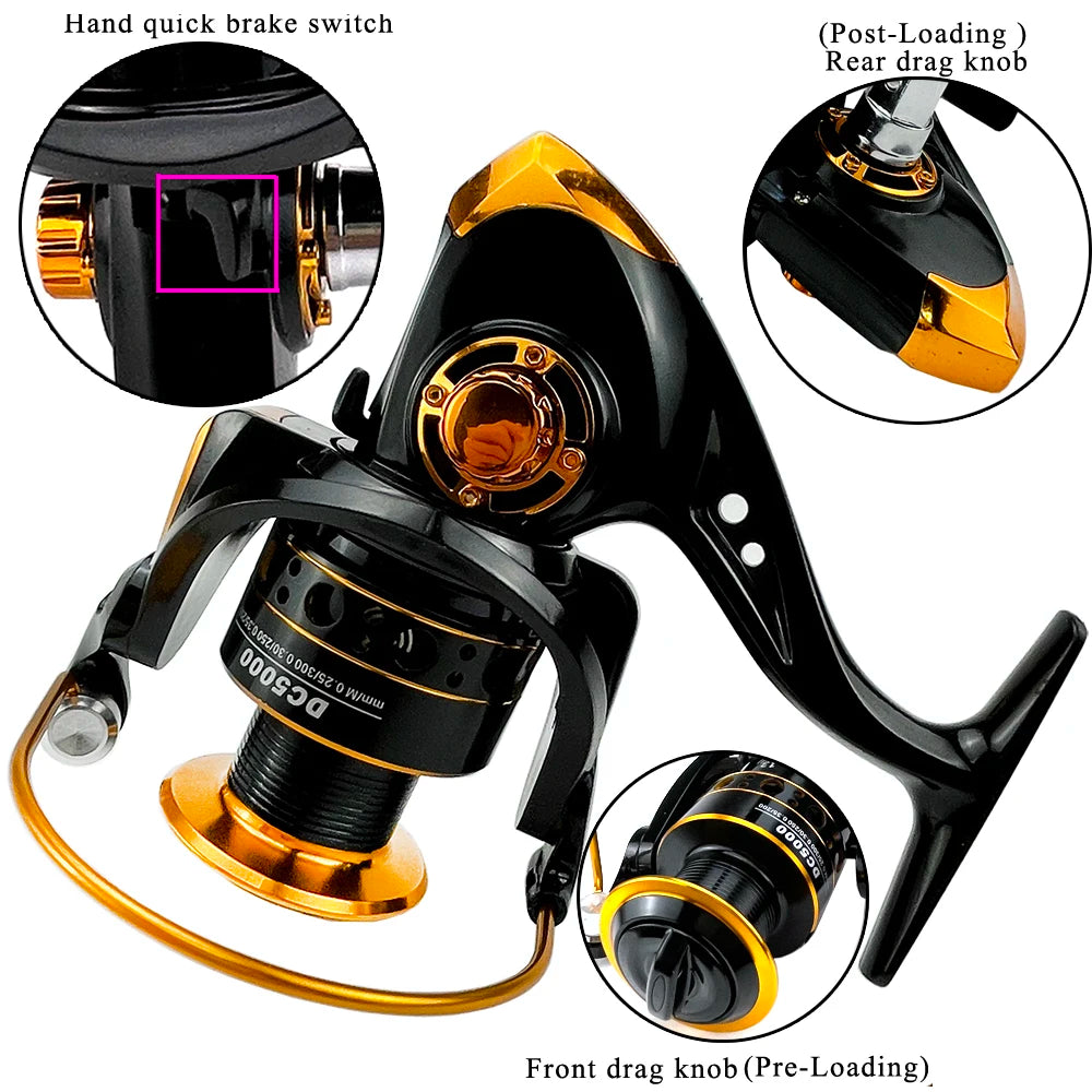 Carp Reel with Powerful Metal Spool