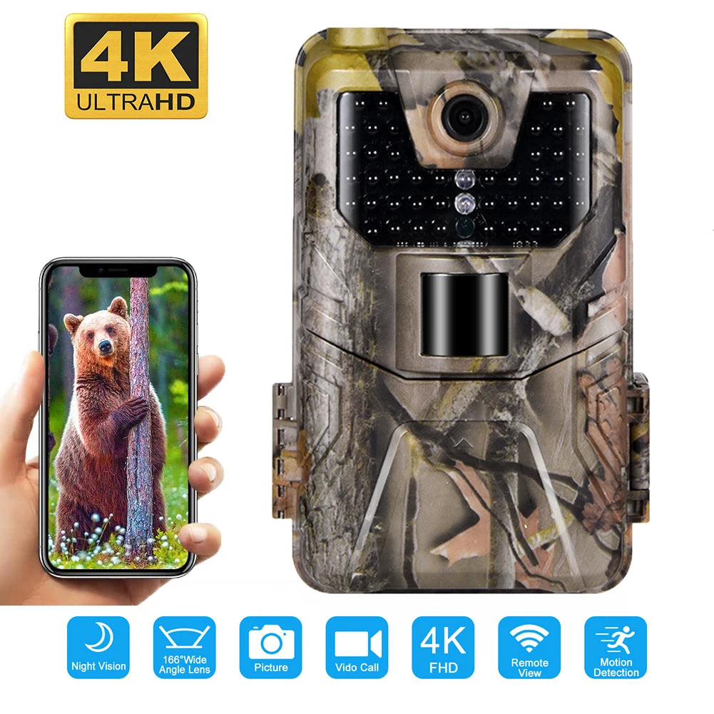 4K Trail Camera Live Video 30MP Bluetooth Control