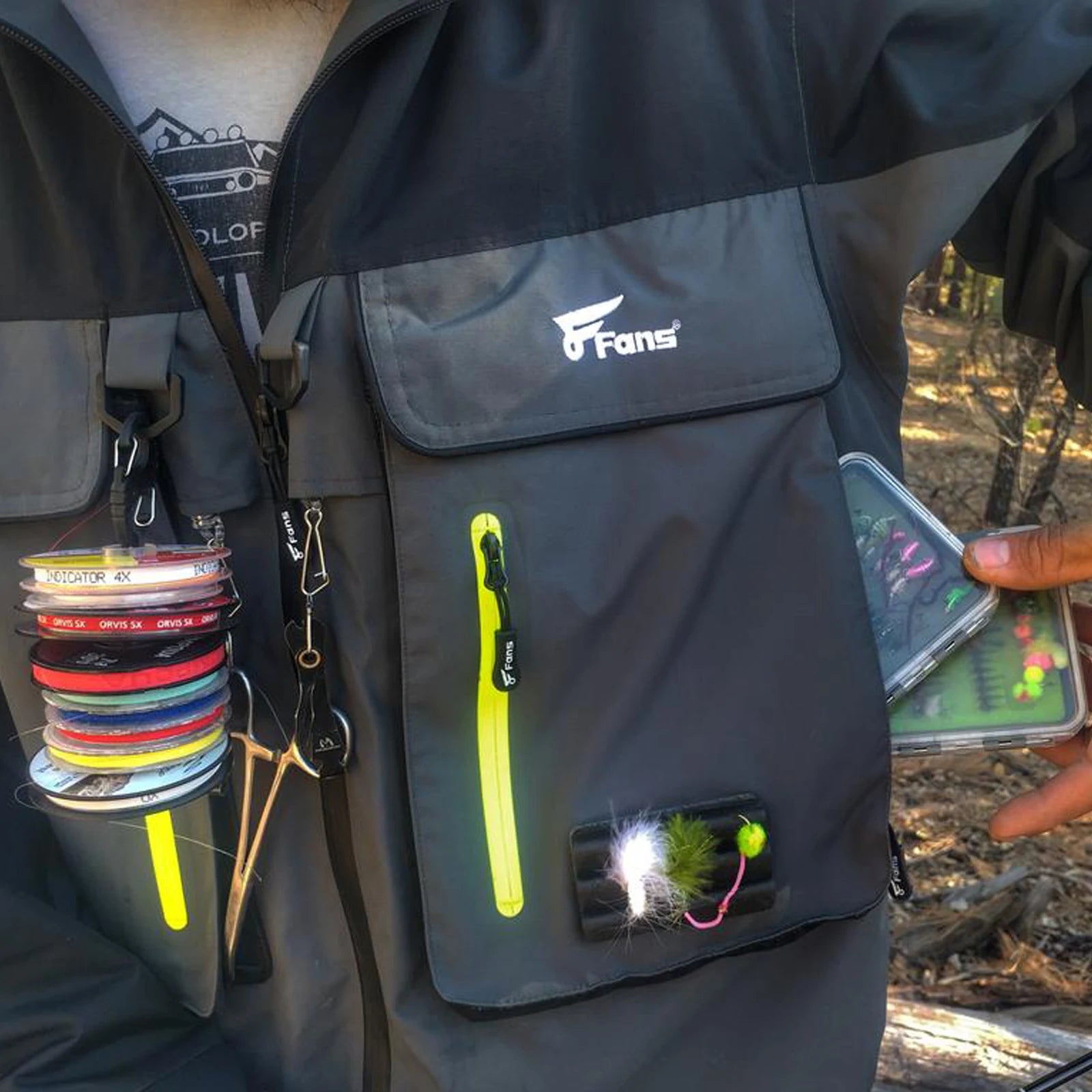 Waterproof and breathable fishing jacket