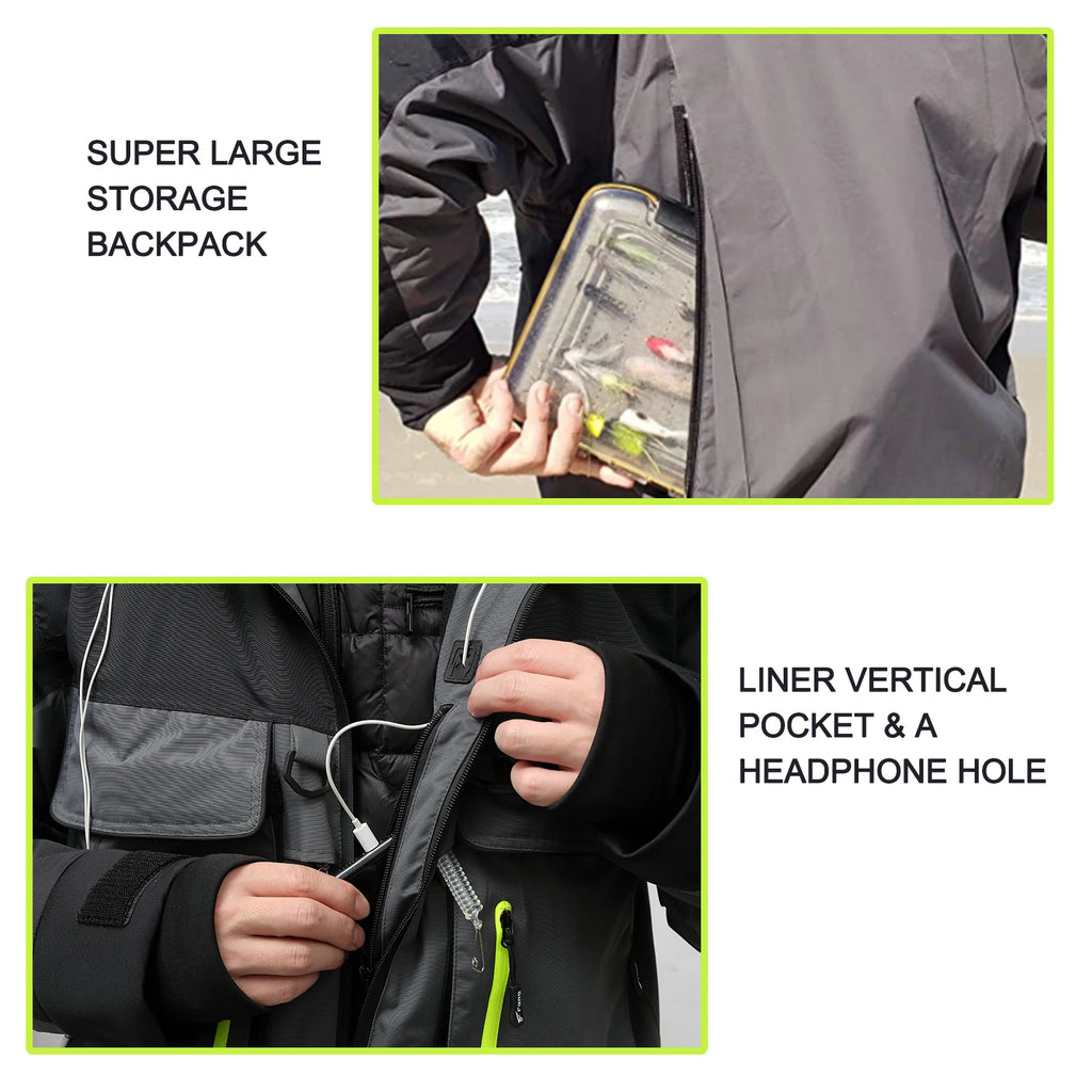 Waterproof and breathable fishing jacket