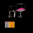 7/10/14g Long Range Rotating VIB Vibration Bait Spinner Tail Spoon Fish Lure Jig Tractor Hard Fishing Baits Tackle Pesca