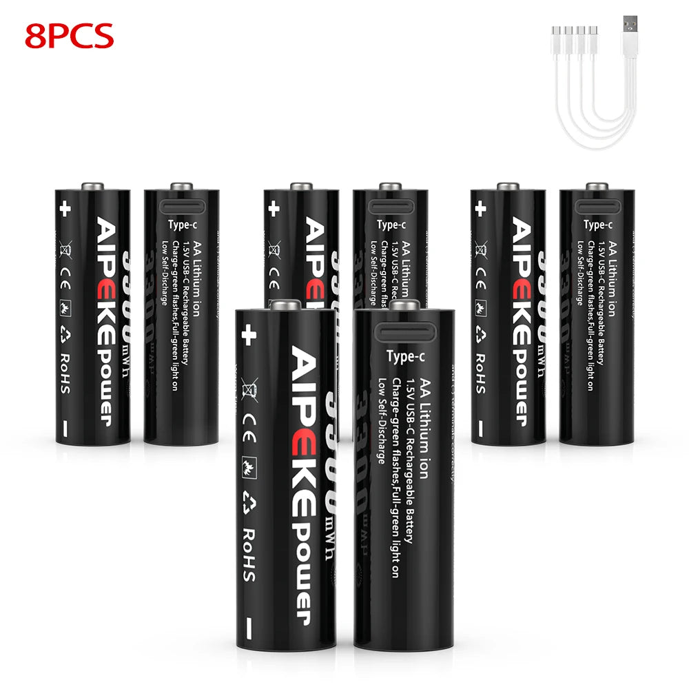 Piles AA Lithium Rechargeables USB-C