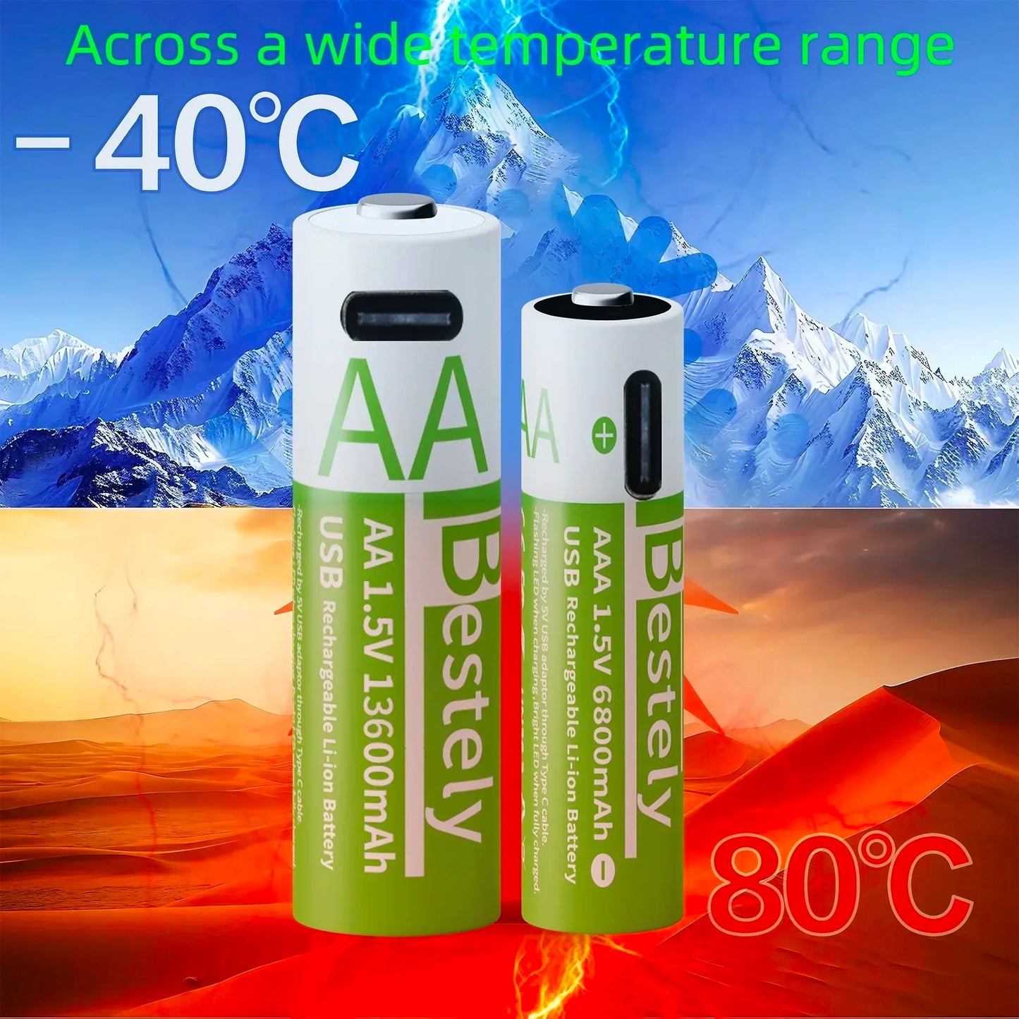 Piles AA/AAA Lithium USB-C