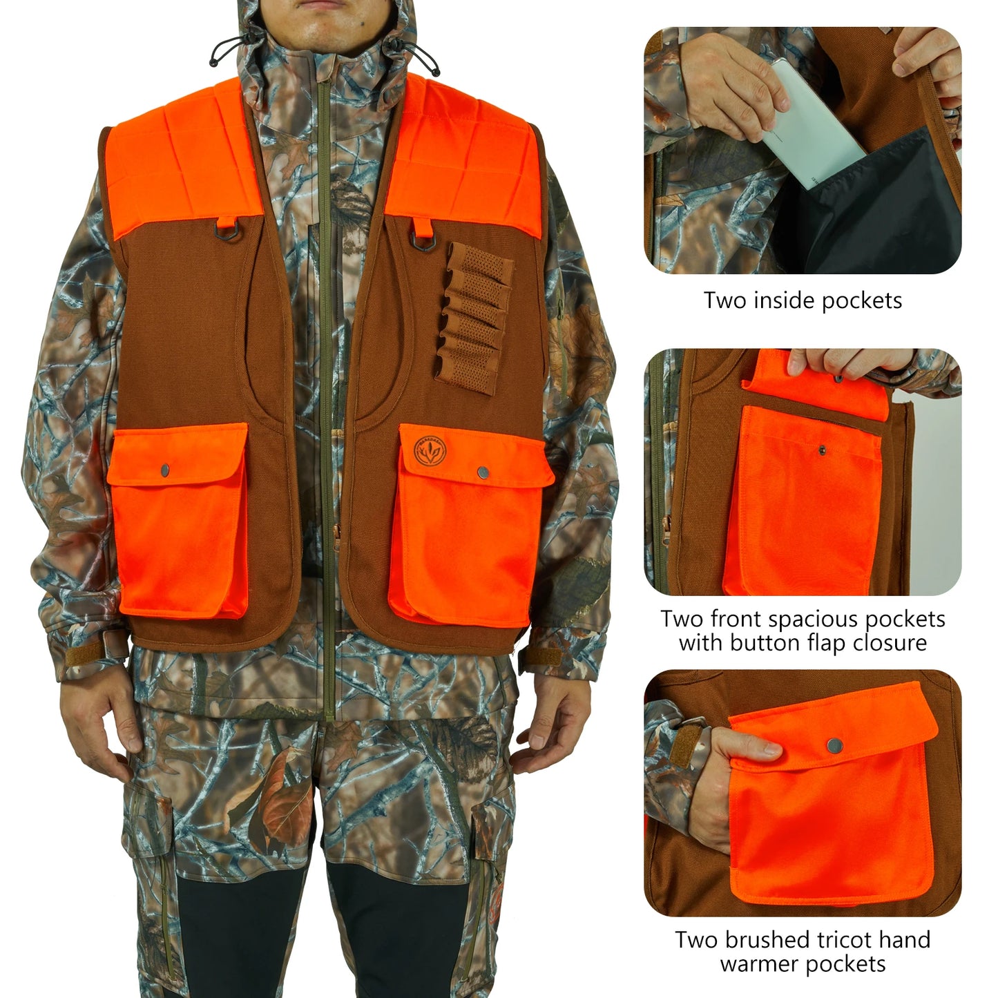 Gilet Chasse Résistant Eau Multi-poches