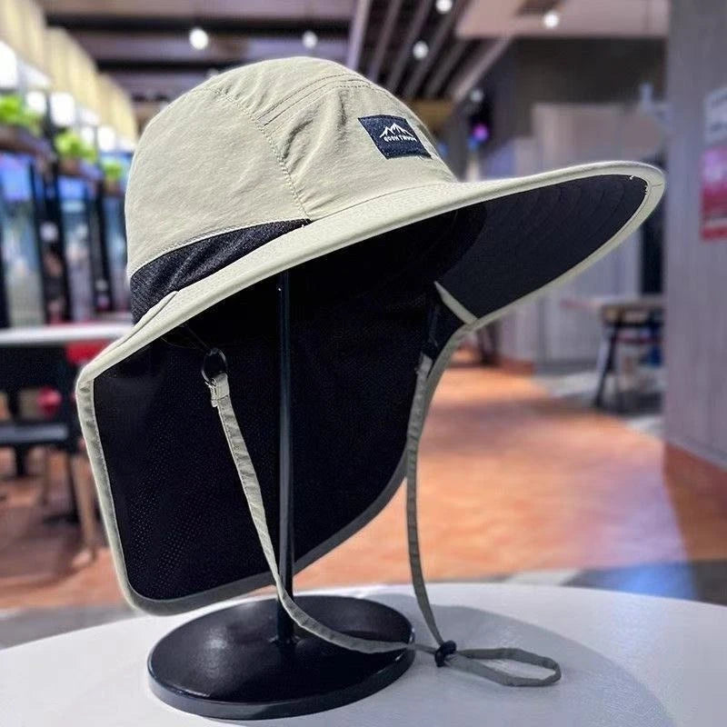 Fishing hat with neck protection