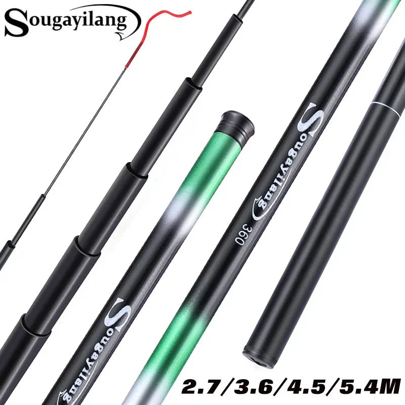 Long and lightweight telescopic fishing rod 