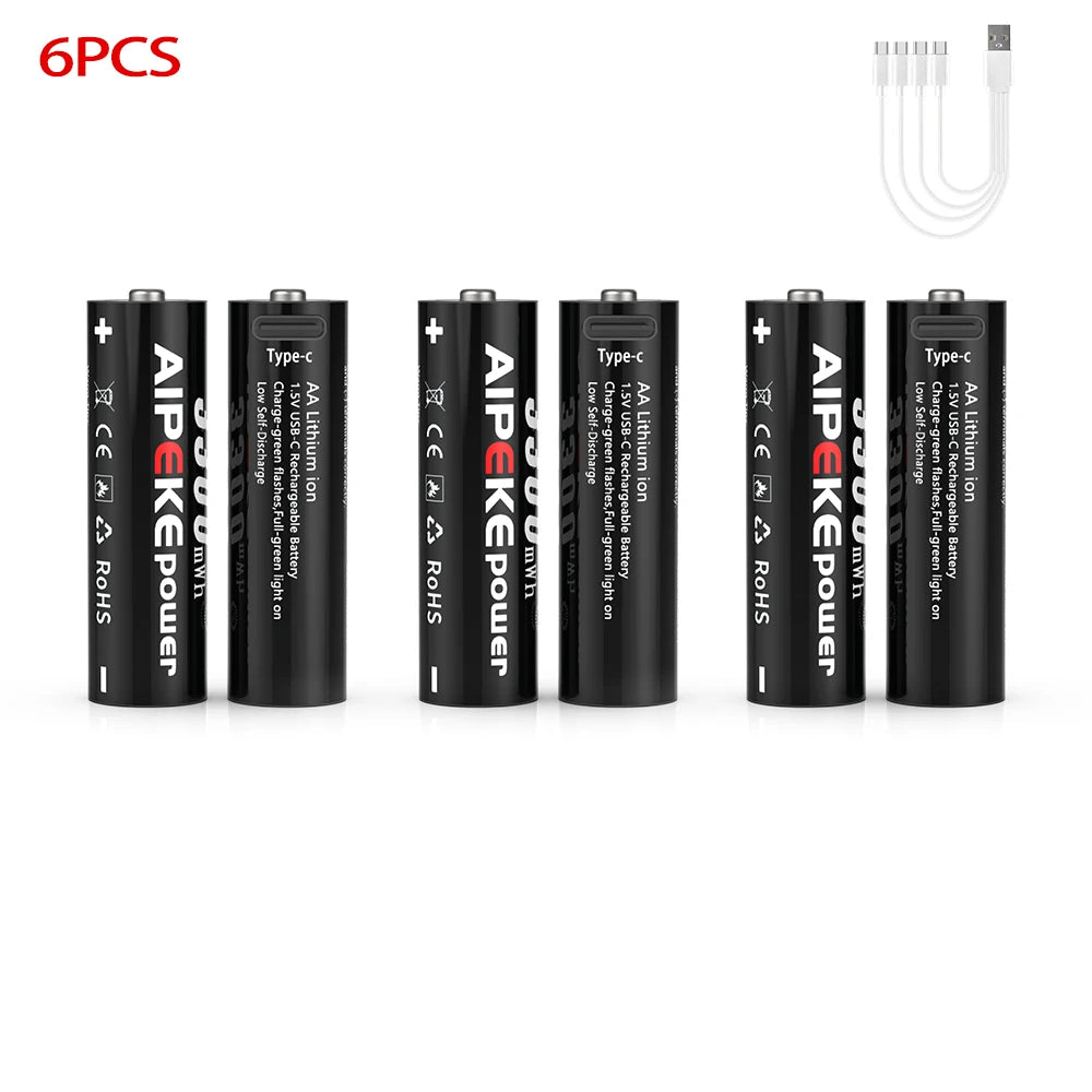 Piles AA Lithium Rechargeables USB-C