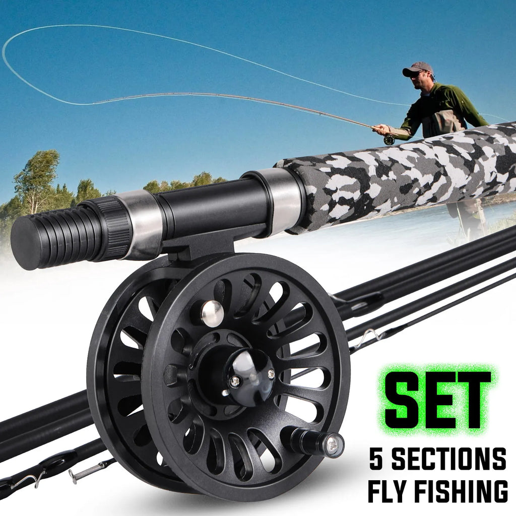 Portable carbon fiber fly rod