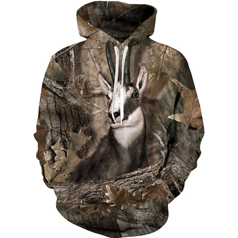 Hoodie 3D Feuilles et Animaux