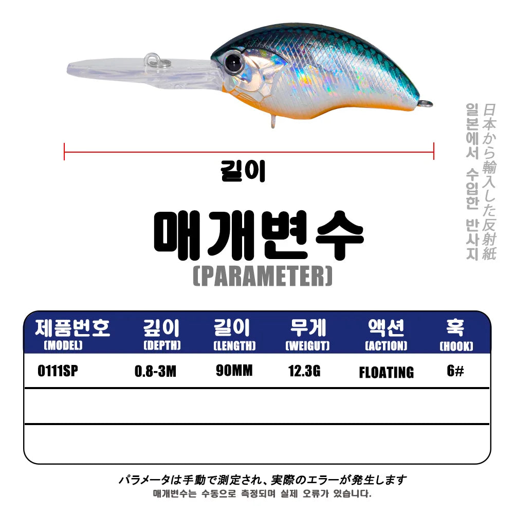 Crankbait Minnow Profondeur 0,8-3m