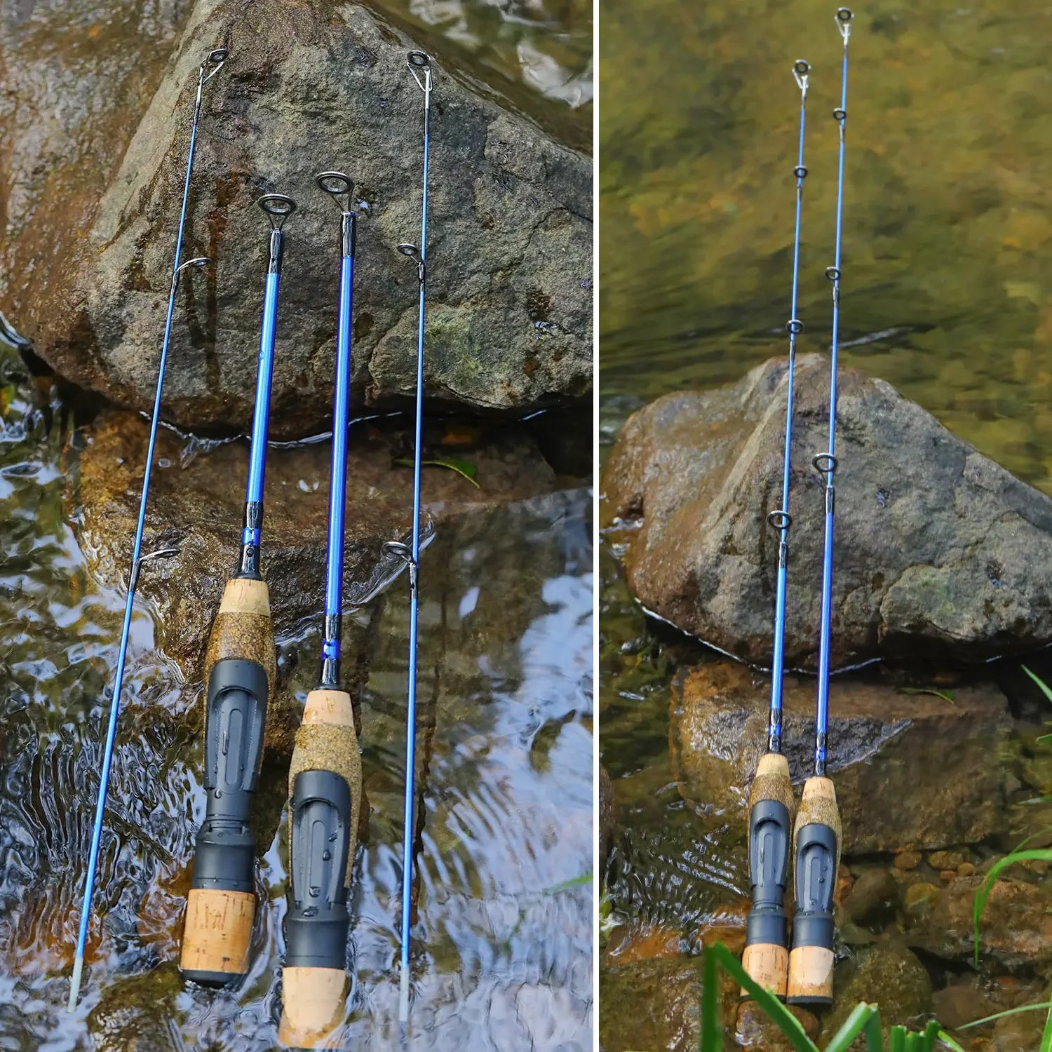 Canne Courte Ultralégère Bois Glace