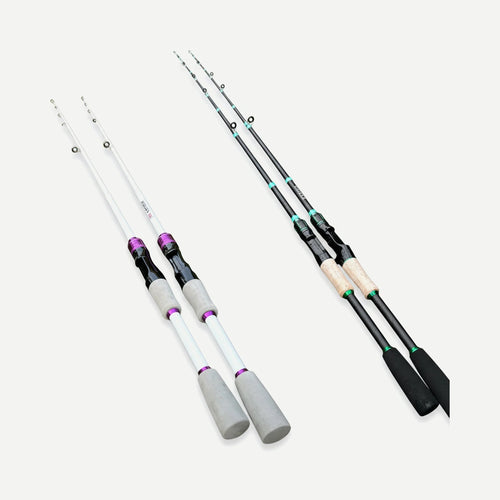 Canne spinning carbone 2,1 m ultralégère – leurres 3 à 15 g